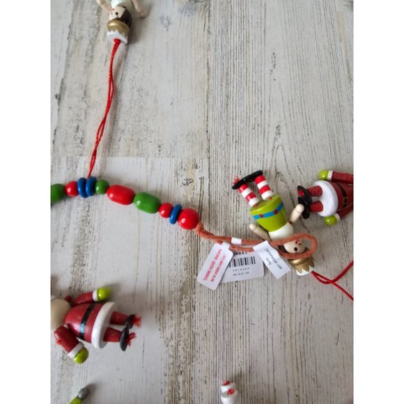 Bombay Garland dog snowman RARE Santa unique Xmas tree vintage garland - Picture 4 of 6